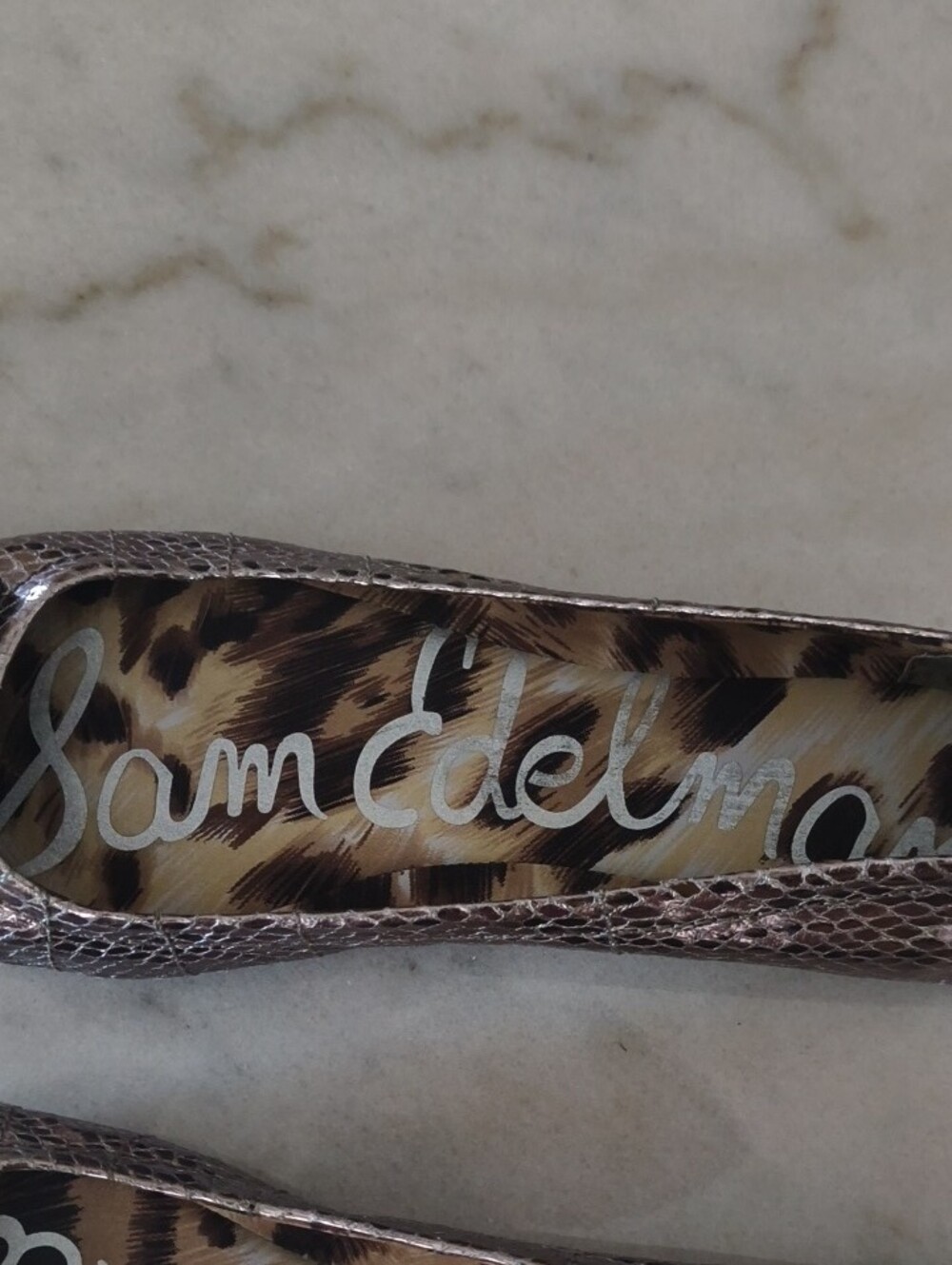 Sam Edelman Bronze Metallic Jeweled Ballet Flats - Picture 4 of 5